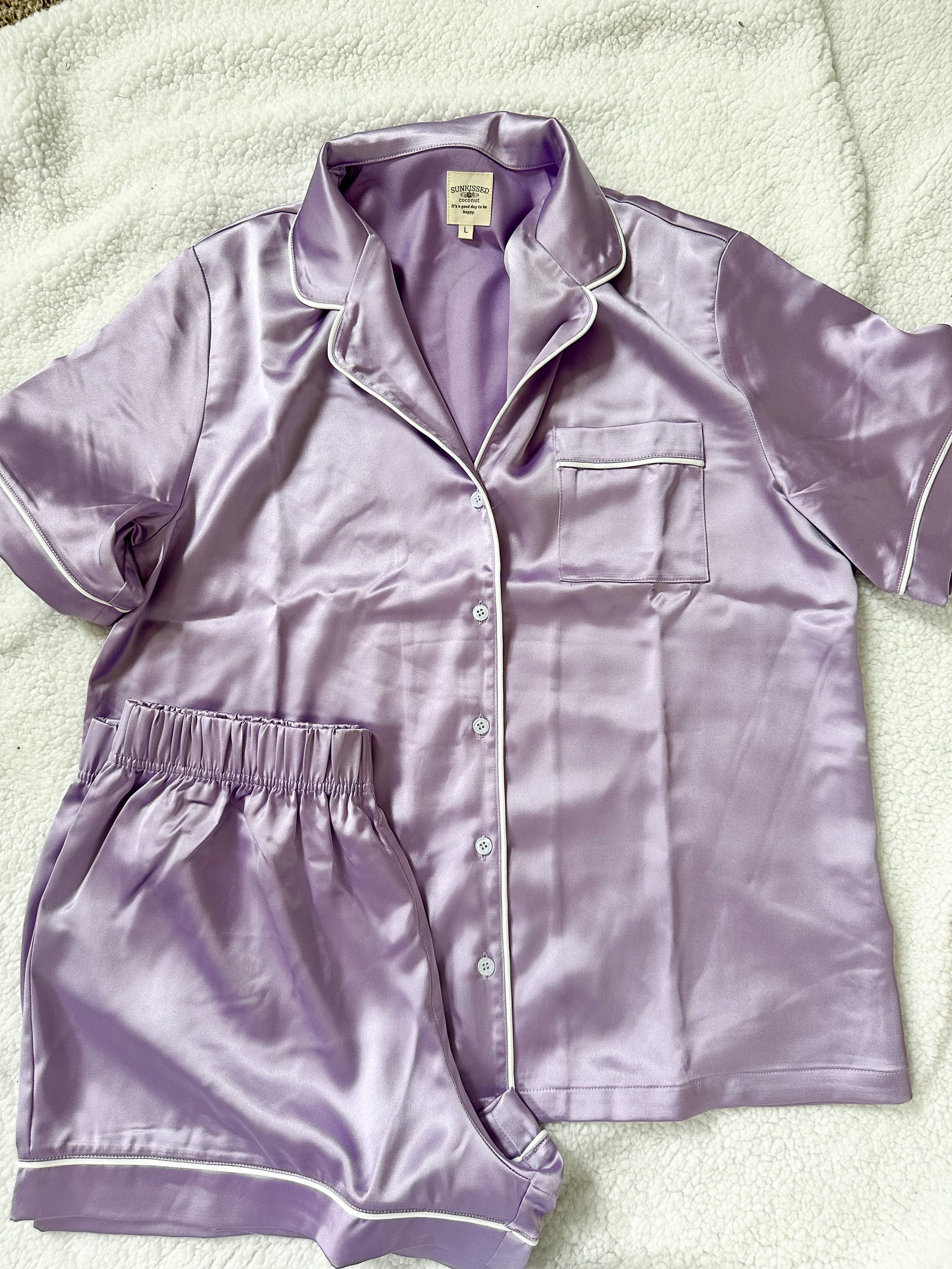Champagne Purple Pajama Set
