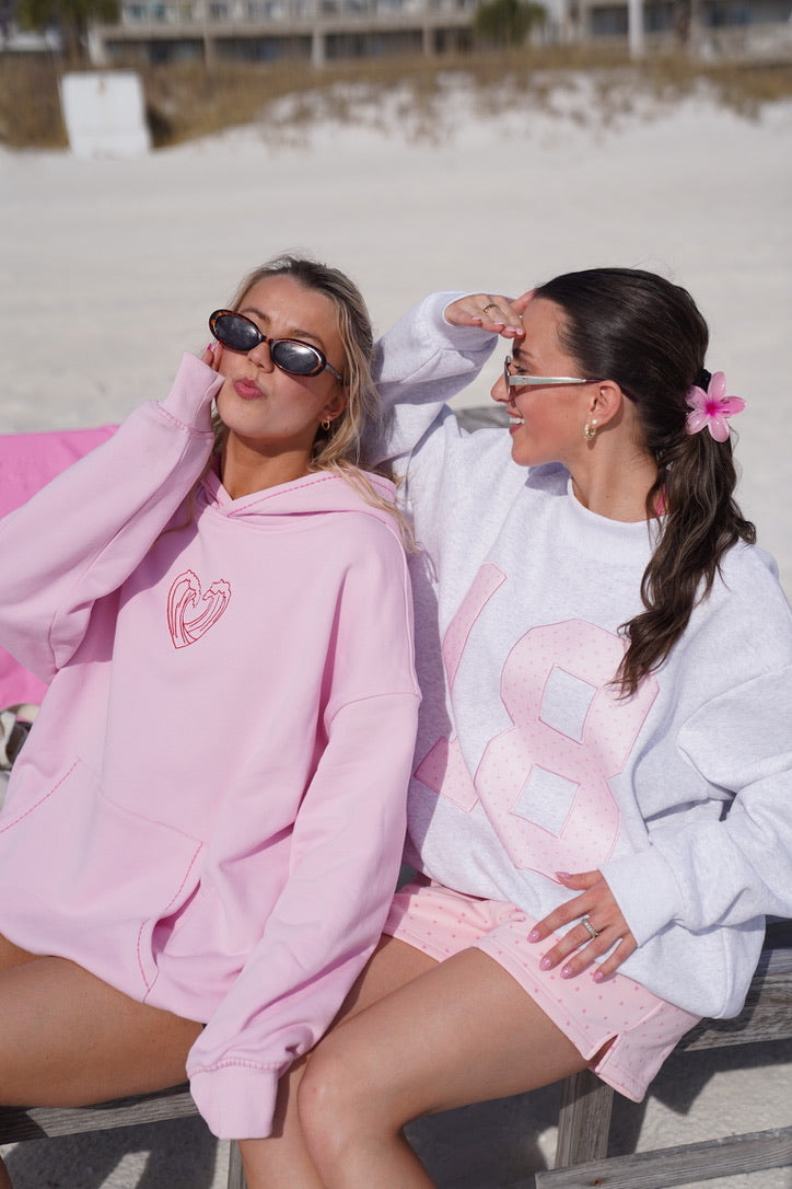Polka Dot 18 Senior Embroider Mockneck Sweatshirt