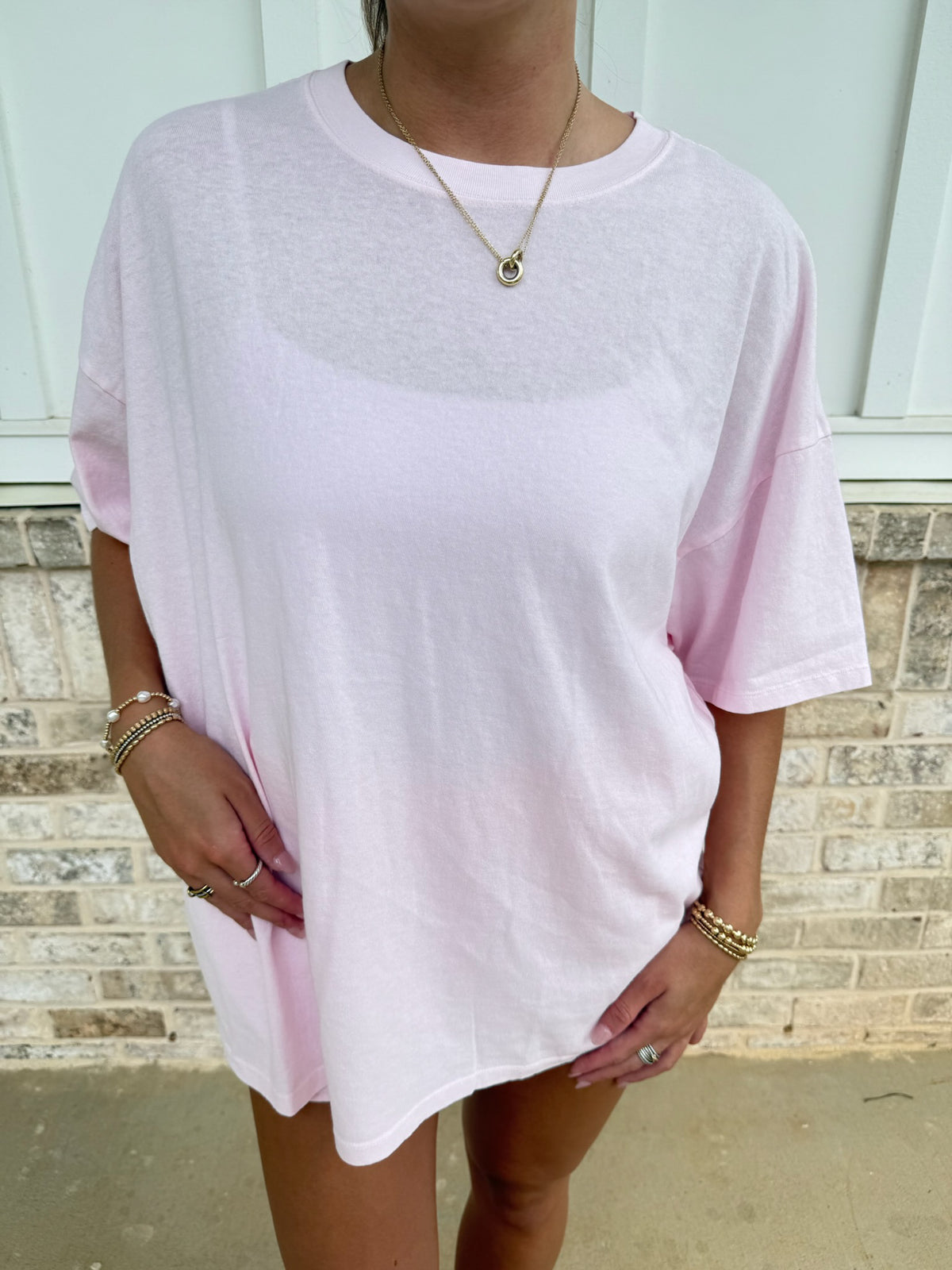 Light Weight Light Pink Tee