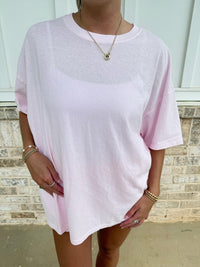 Light Weight Light Pink Tee