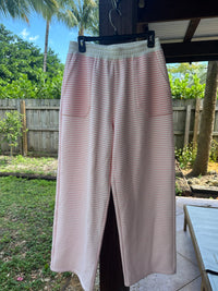 Light Pink and White Big Striped Sweatpants