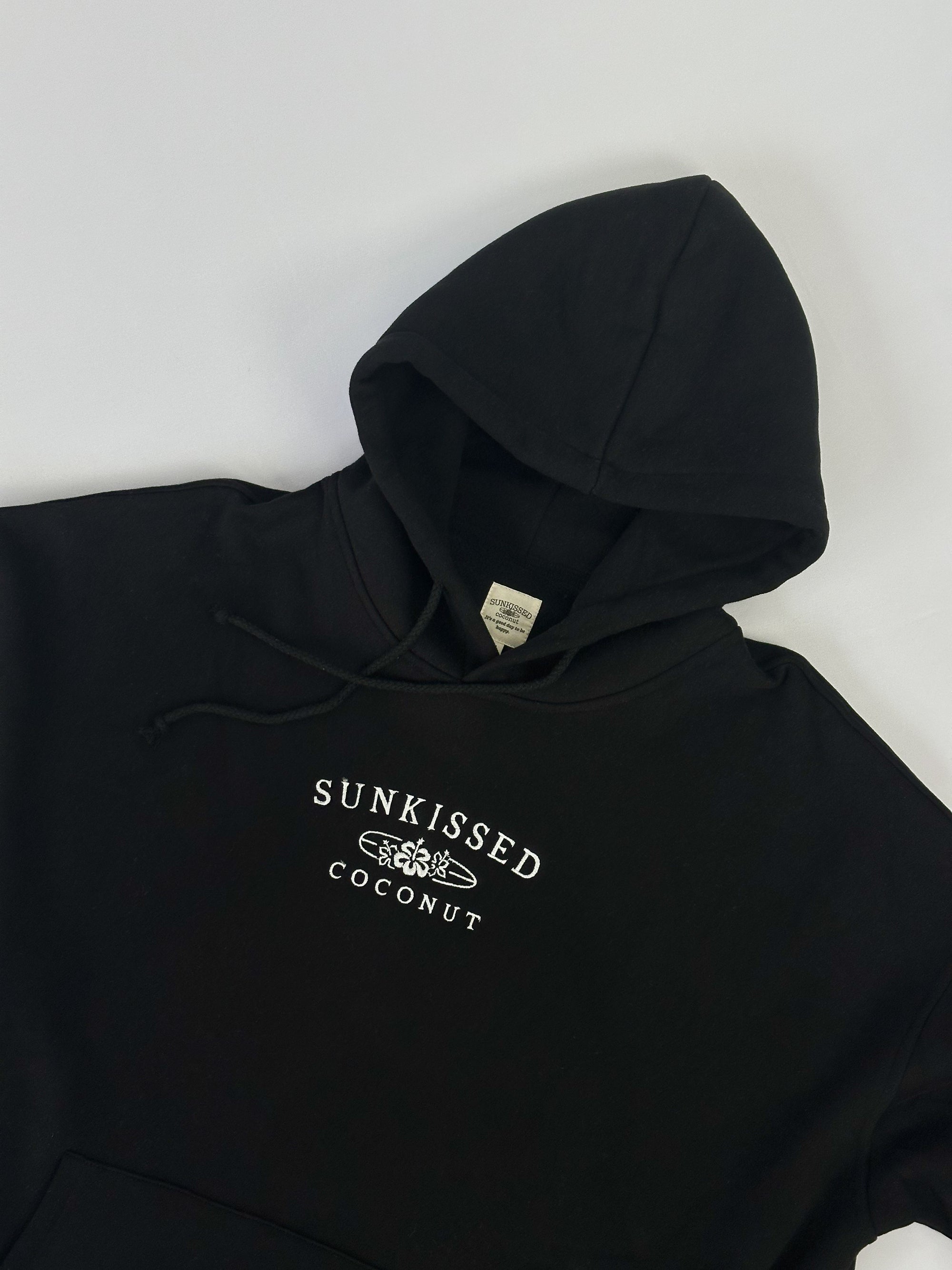 Black Sunkissedcoconut Logo Embroider Hoodie