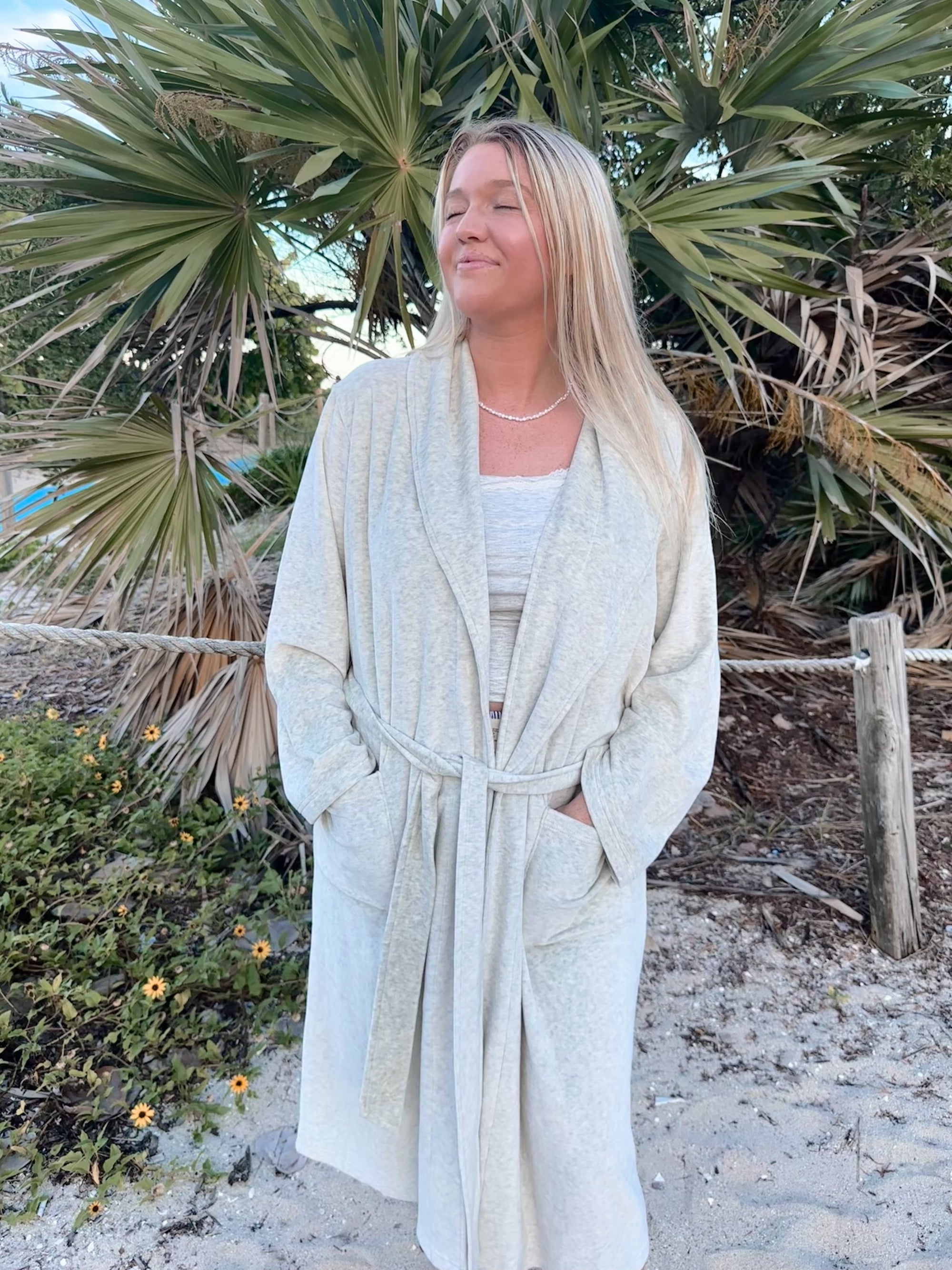 Earthy Grey Dream Hotel Robe