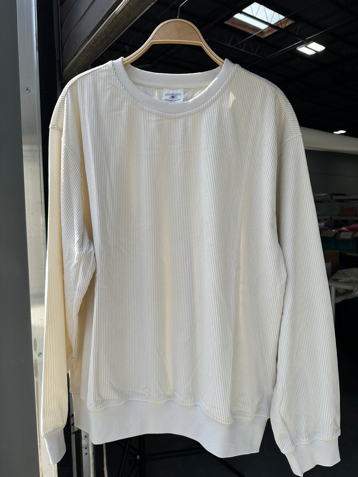 Basic Corduroy Sweatshirts - Sunkissedcoconut