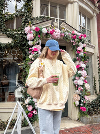 Blank Toasted Cream Roses Sweatshirt