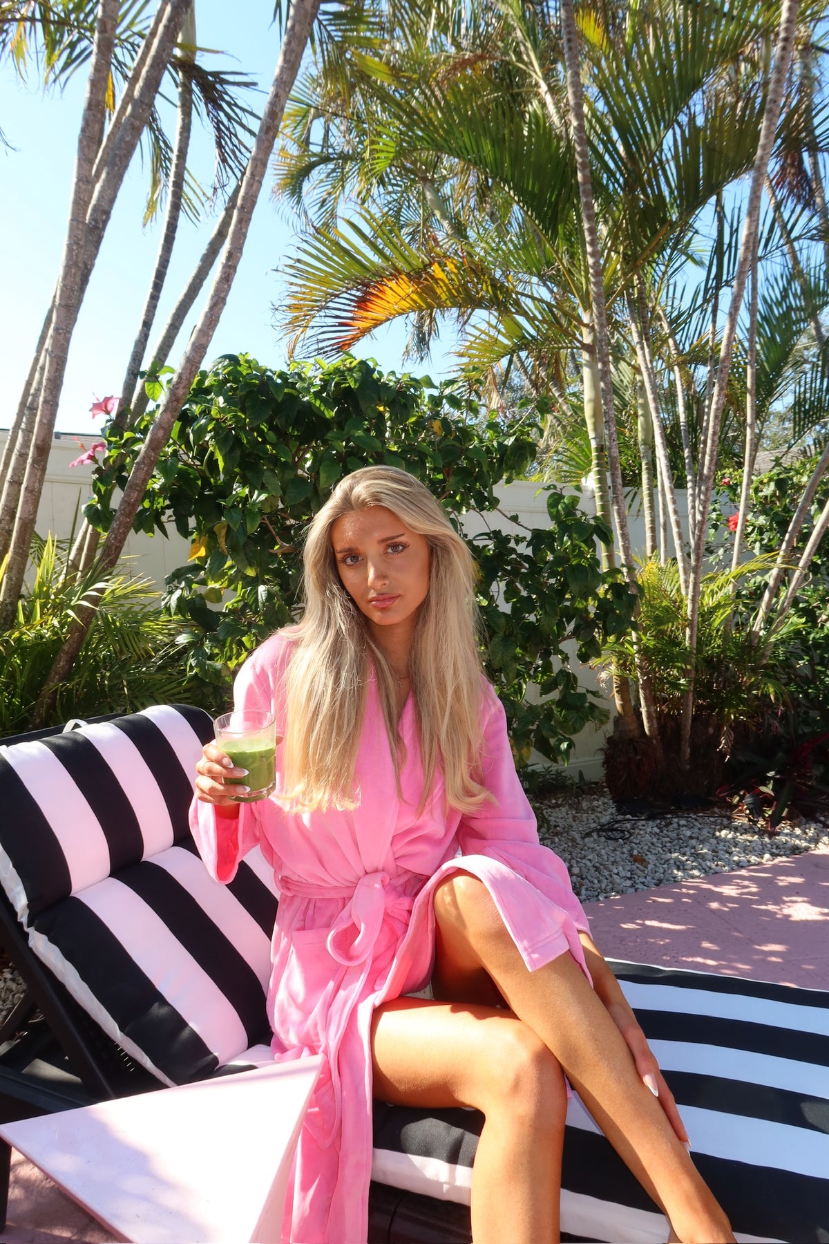 pink dressing robe ORGANIC COTTON ADULT ROBE : PINK