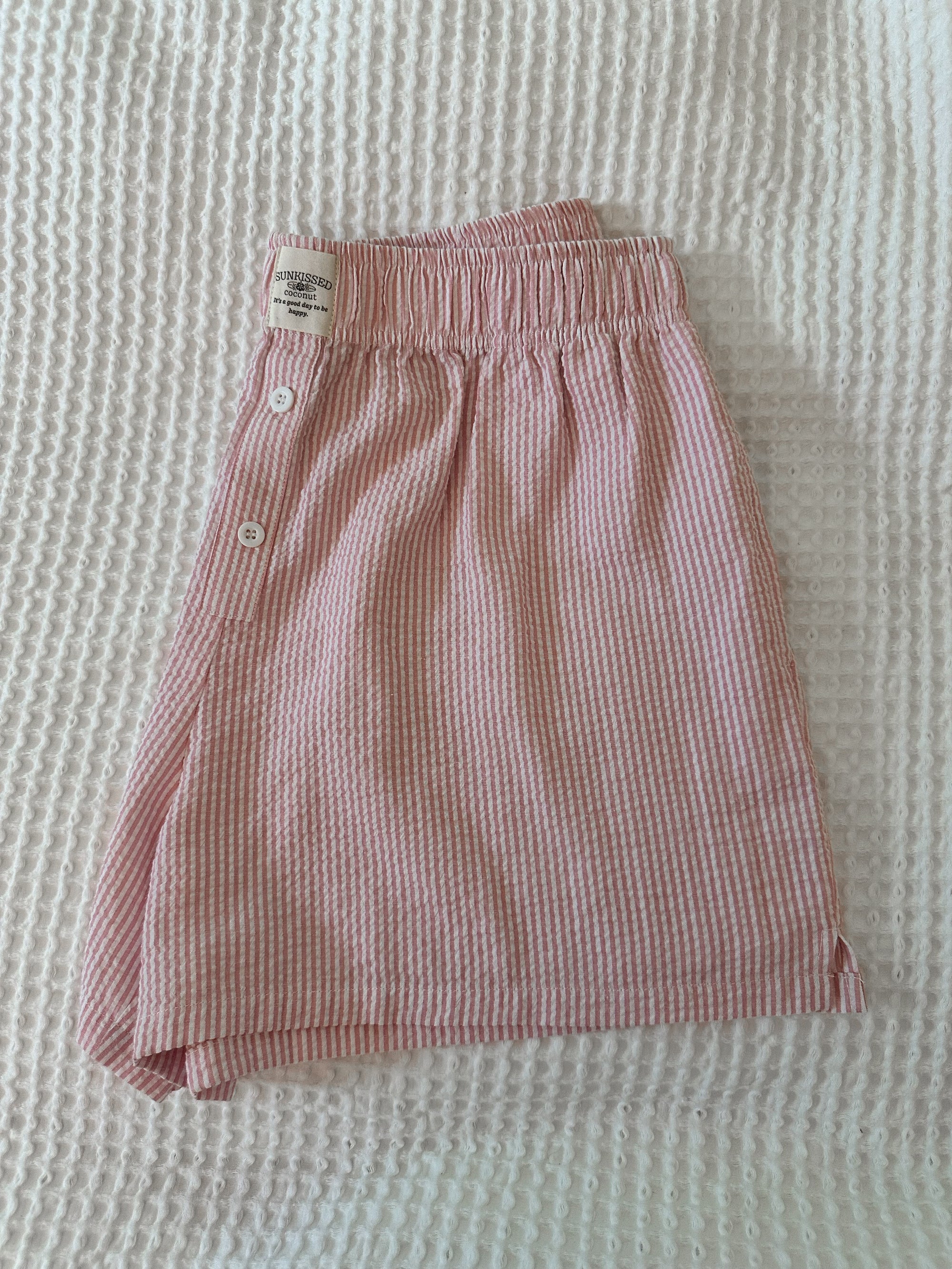 Pink Seersucker Everyday Boxer Shorts