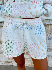 Christmas Holiday Quilted Shorts