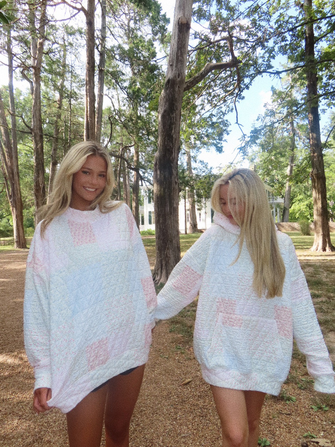 Quilted Pastel Mockneck Sweatshirt