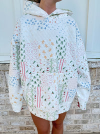 Christmas Holiday Quilted Hoodie