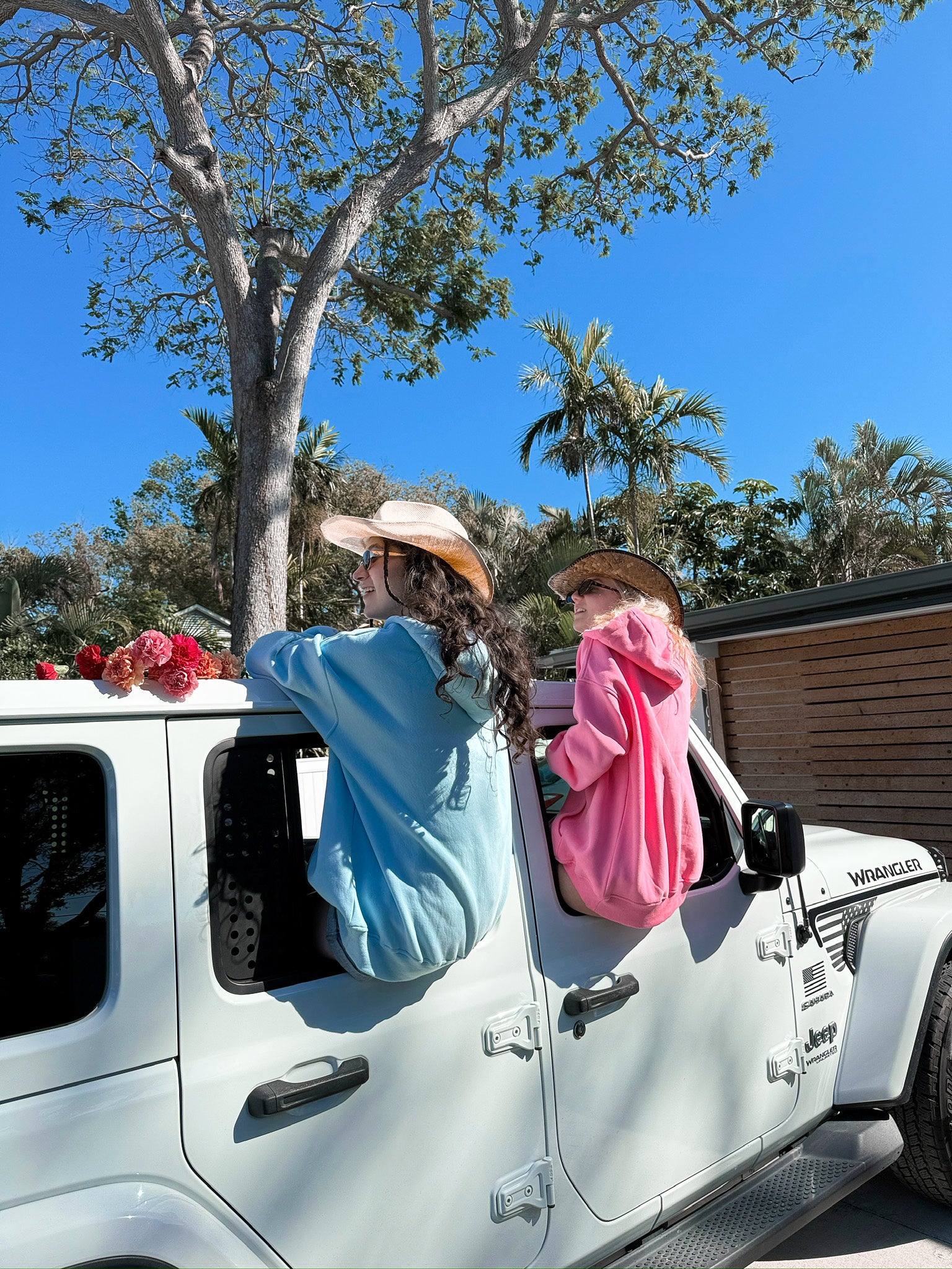 Hibiscus Pink Sunkissedcoconut Logo Embroider Hoodie