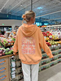 Sherbet Orange Tropical Palms Hoodie