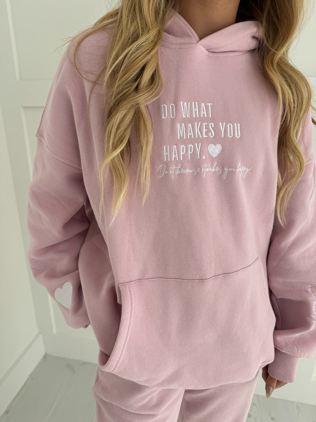 Mauve Mist Do What Makes You Happy Hoodie