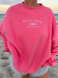 Sunkissedcoconut Embroider Oversized Crewneck Sweatshirt