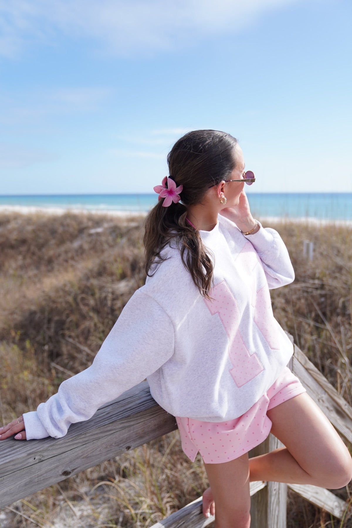 Polka Dot 18 Senior Embroider Mockneck Sweatshirt