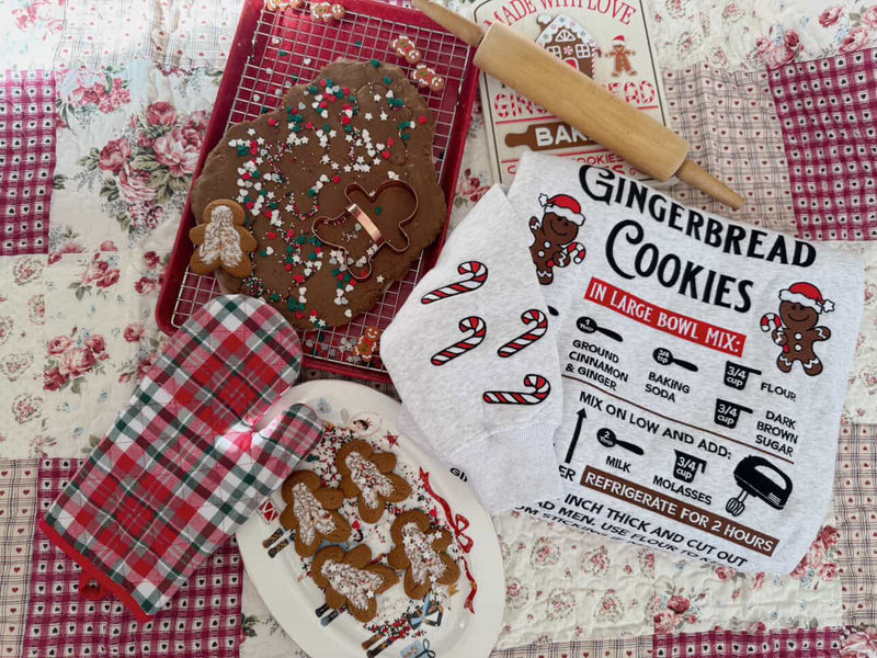 Pearl Grey Gingerbread Recipe Christmas Embroider Sweatshirt