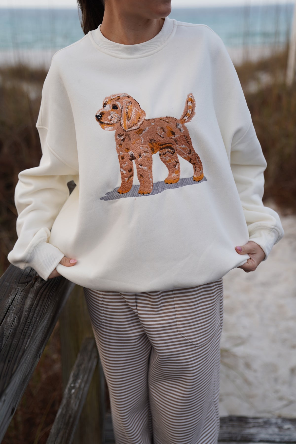 Golden Doodle Dog Embroider Sweatshirt