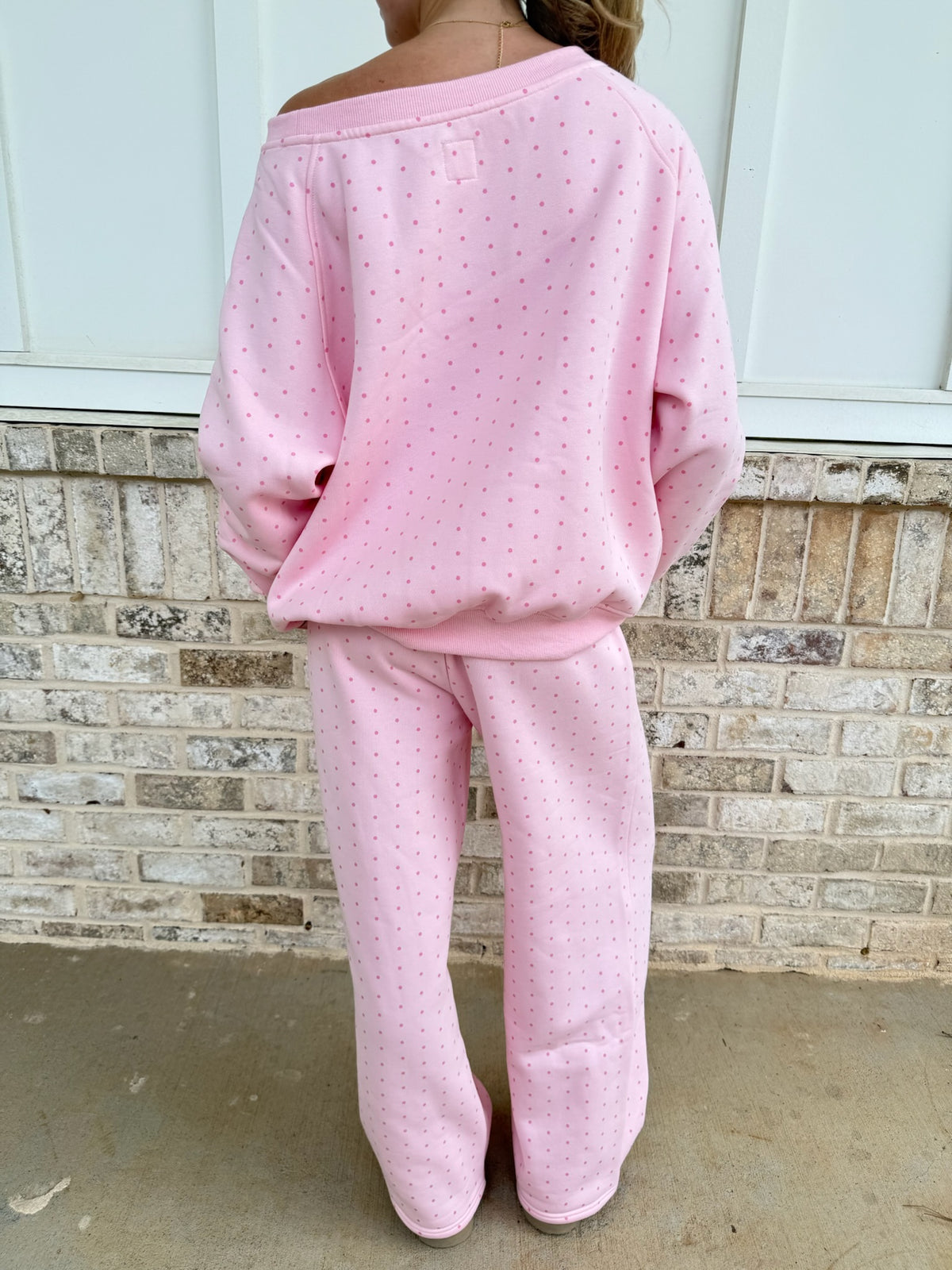 Polka Dot Flare Sweatpants