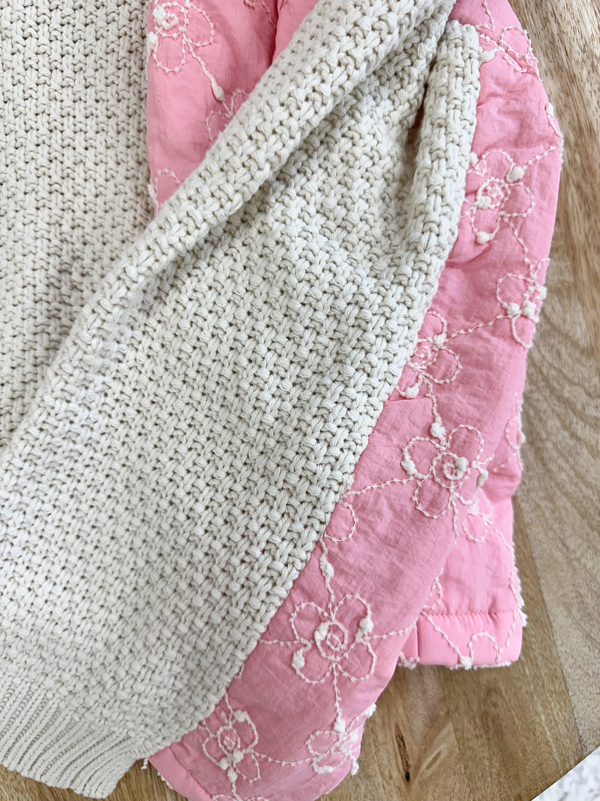 Pink Blossom Quilted Kit Sweater