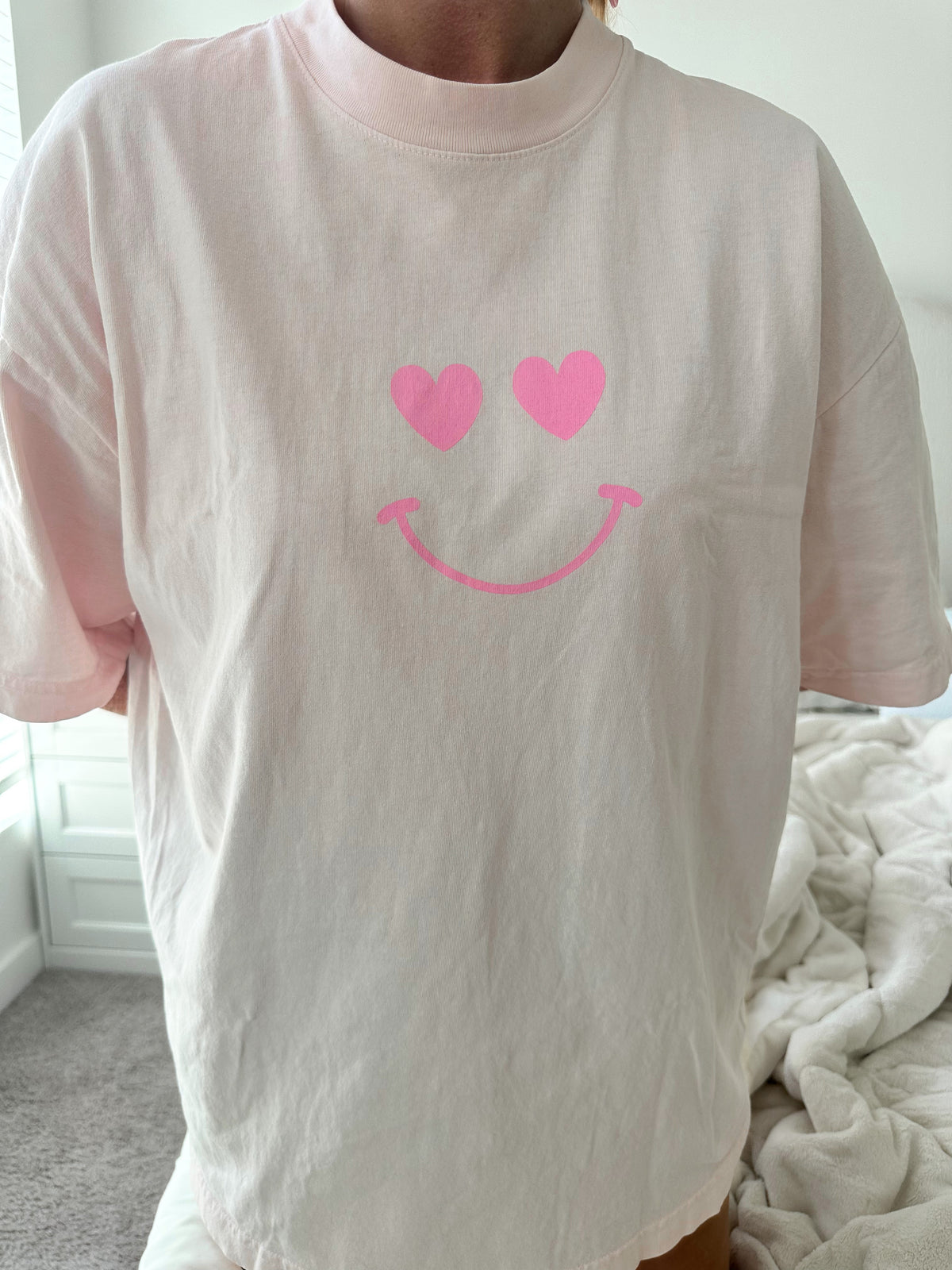 CHECKER SMILEY FACE TEE - Sunkissedcoconut