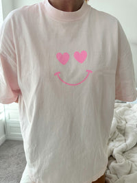 CHECKER SMILEY FACE TEE - Sunkissedcoconut