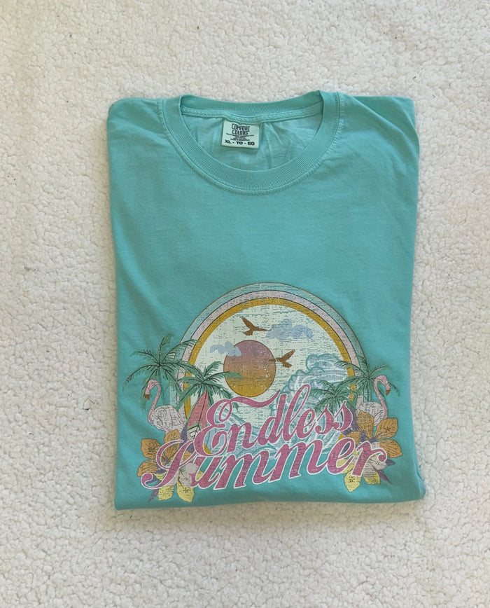 (size 2XL) Endless Summer Aqua Mint Comfort Colors Tee