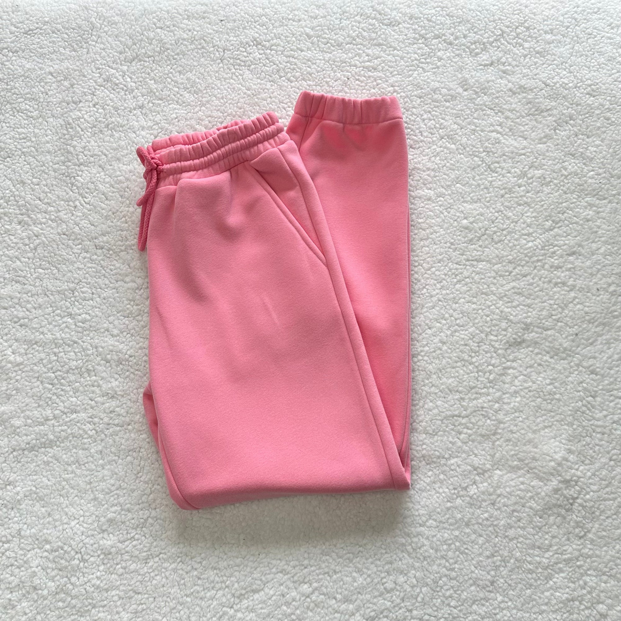 Rose Pink Basic Blank Jogger Sweatpants