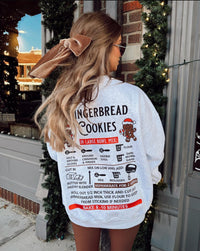 Pearl Grey Gingerbread Recipe Christmas Embroider Sweatshirt