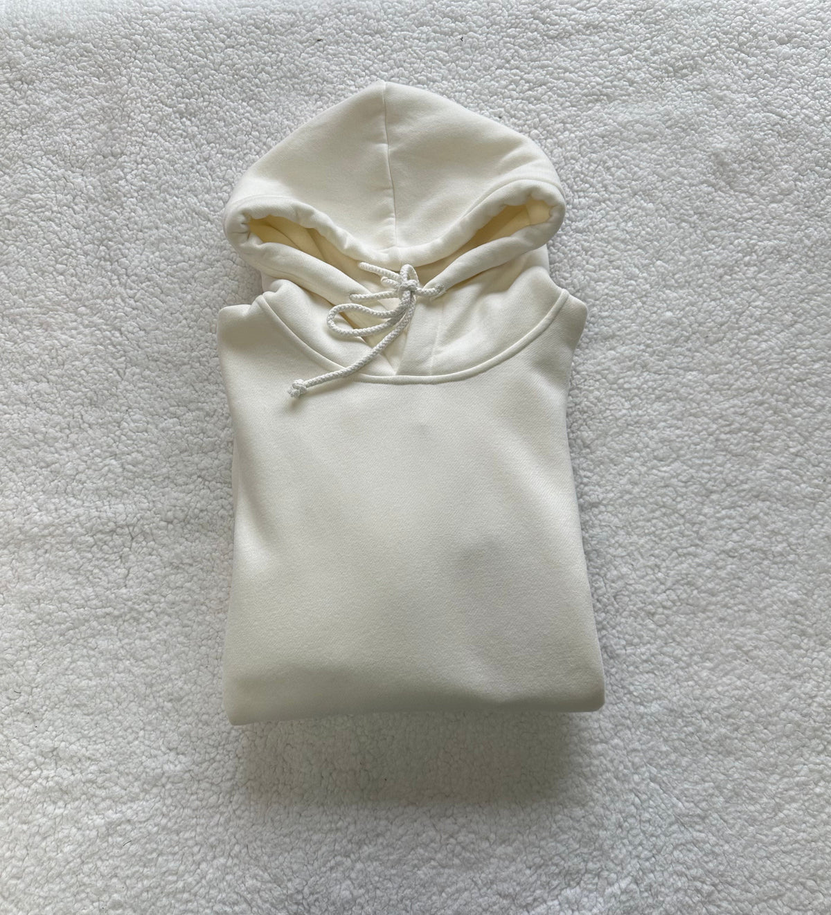 Ivory Basic Blank Hoodie