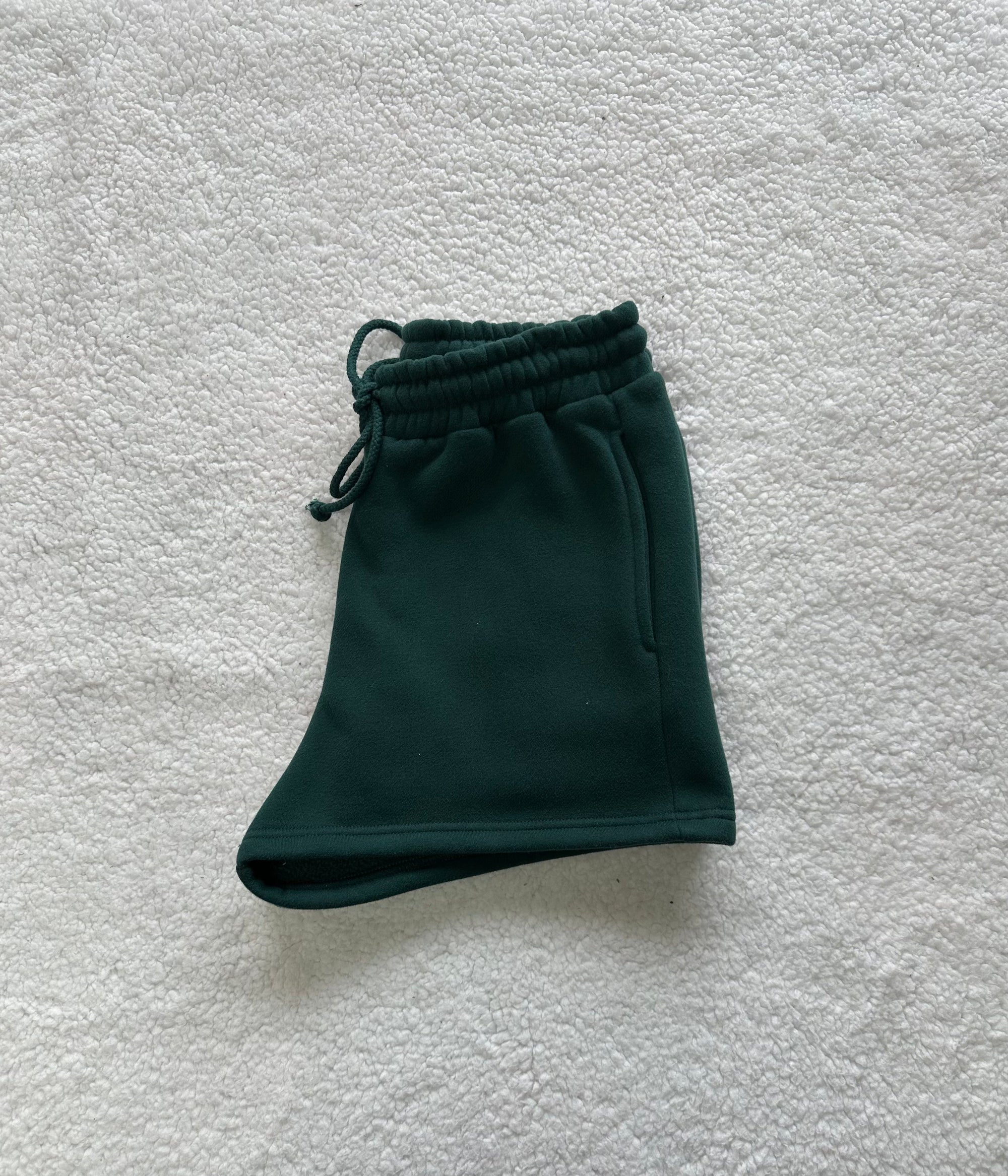 Winter Green Basic Blank Shorts