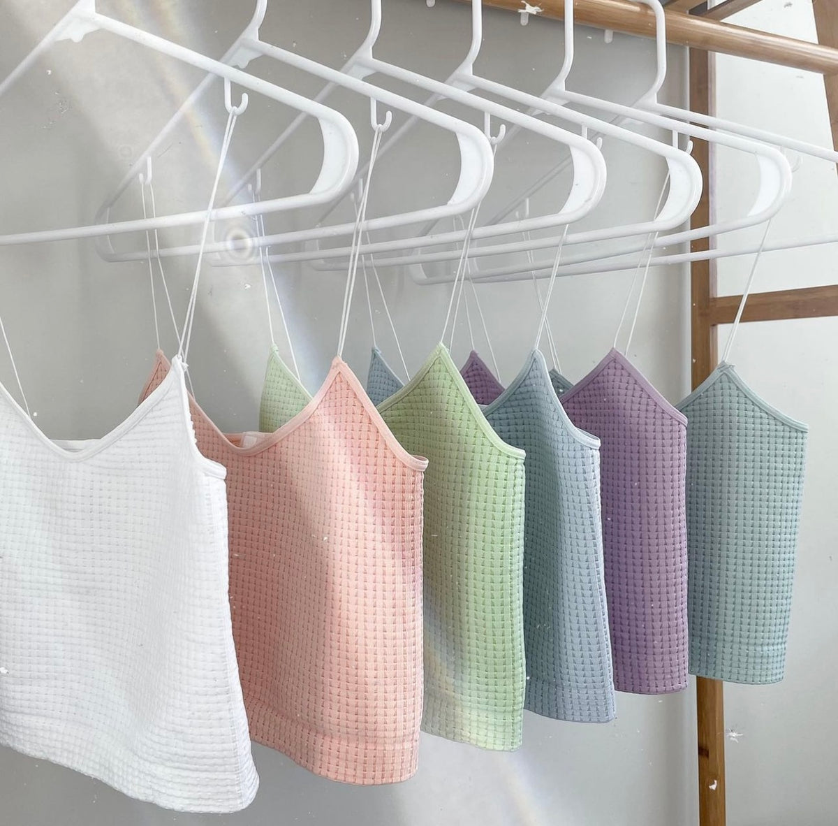 Neutral Waffle Seamless Nikibiki Camis