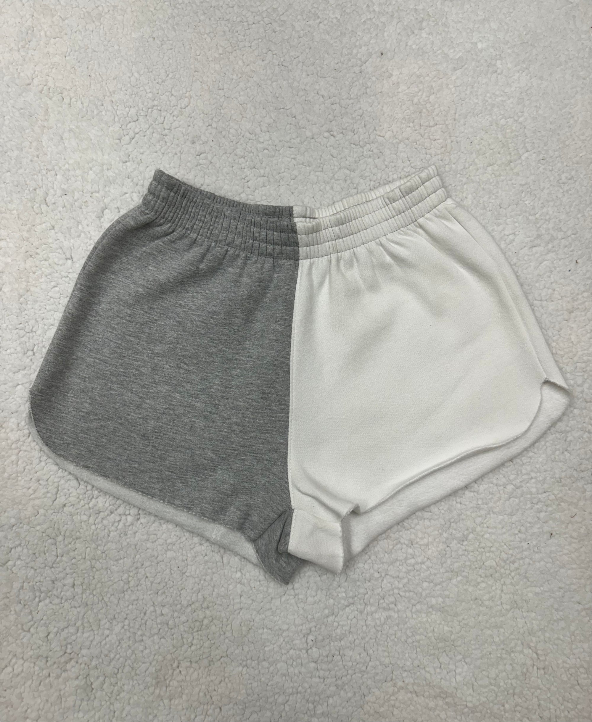 Grey and White Shorts