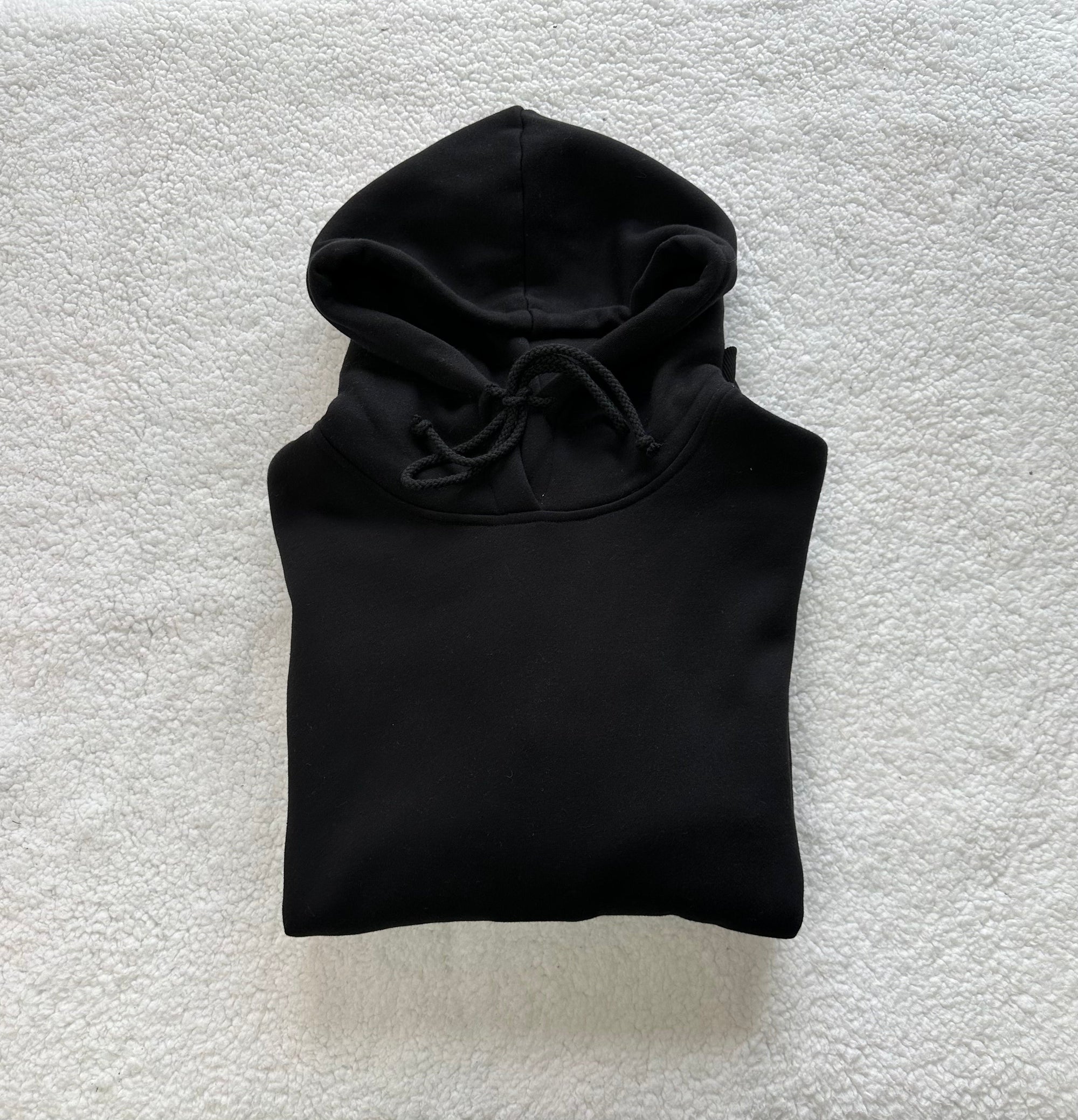 Black Basic Blank Hoodie