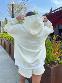 Baby Yellow and White Big Striped Hoodie