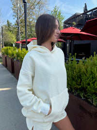 Baby Yellow and White Big Striped Hoodie