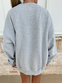Sunkissed Collegiate Embroider Oversized Crewneck Sweatshirt