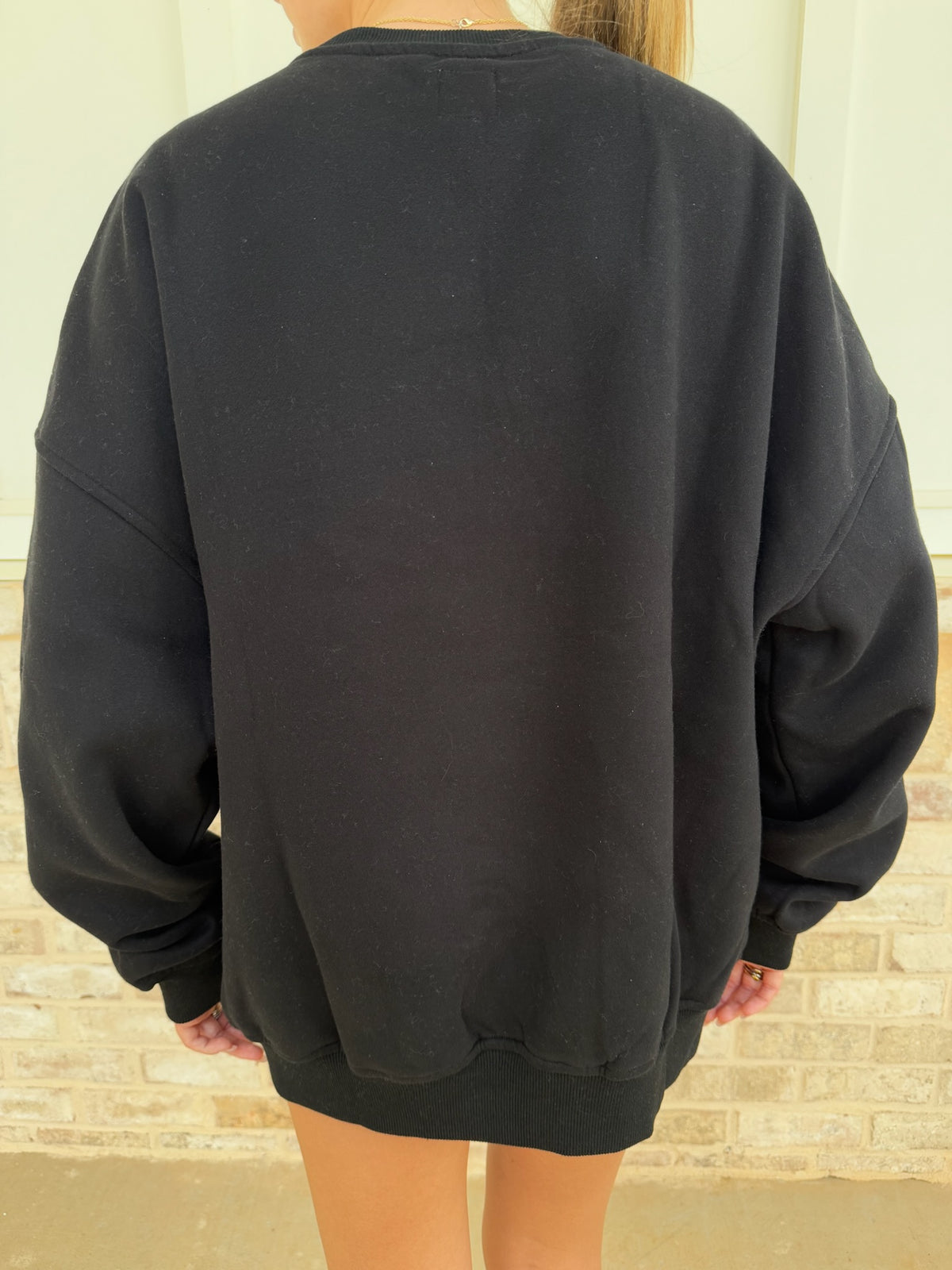 Sunkissed Collegiate Embroider Oversized Crewneck Sweatshirt
