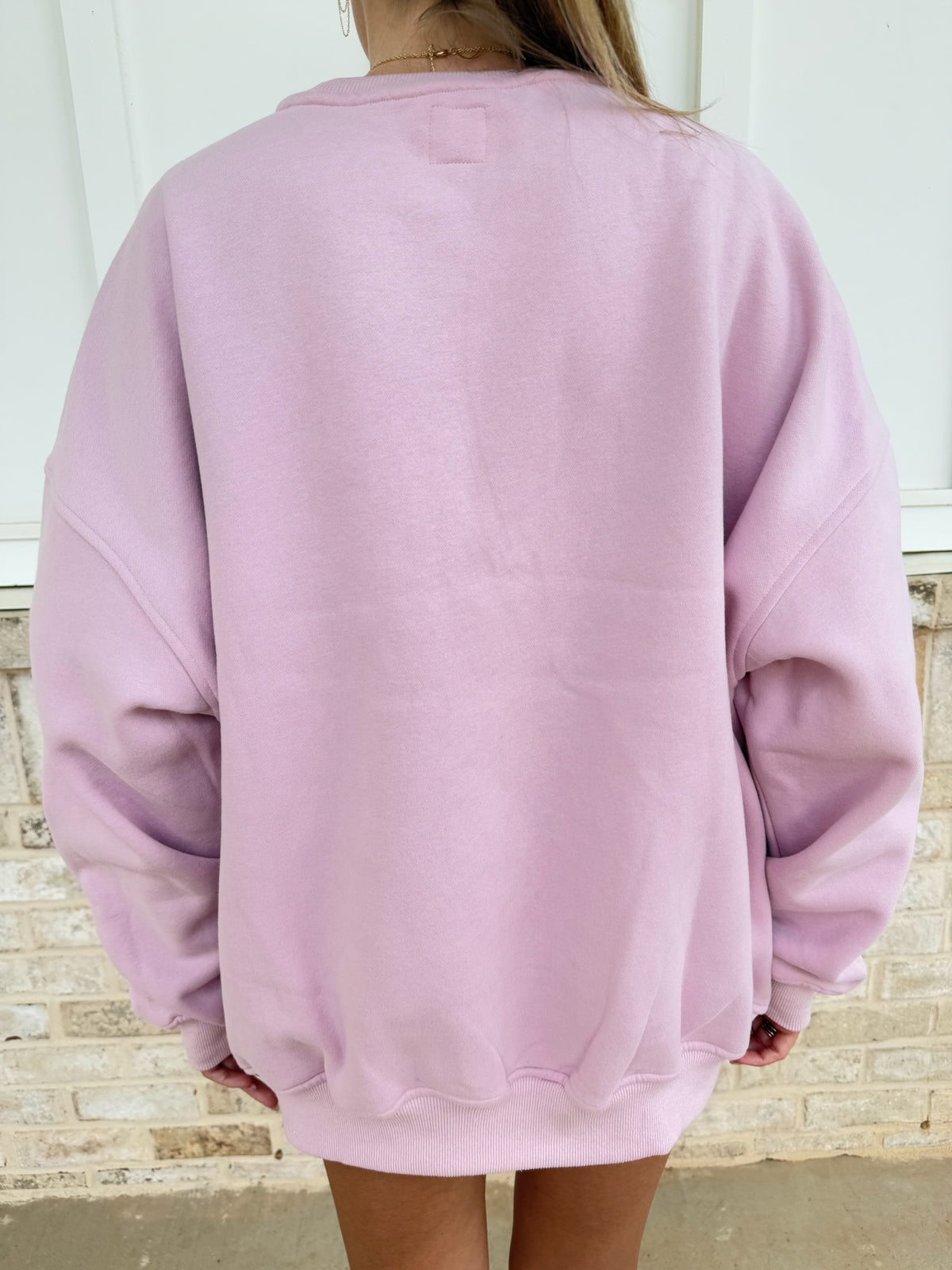Sunkissed Collegiate Embroider Oversized Crewneck Sweatshirt