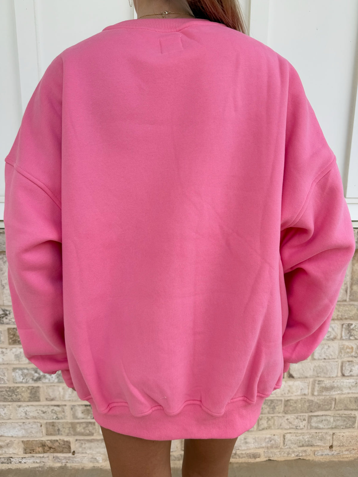 Sunkissed Collegiate Embroider Oversized Crewneck Sweatshirt