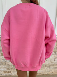 Sunkissed Collegiate Embroider Oversized Crewneck Sweatshirt