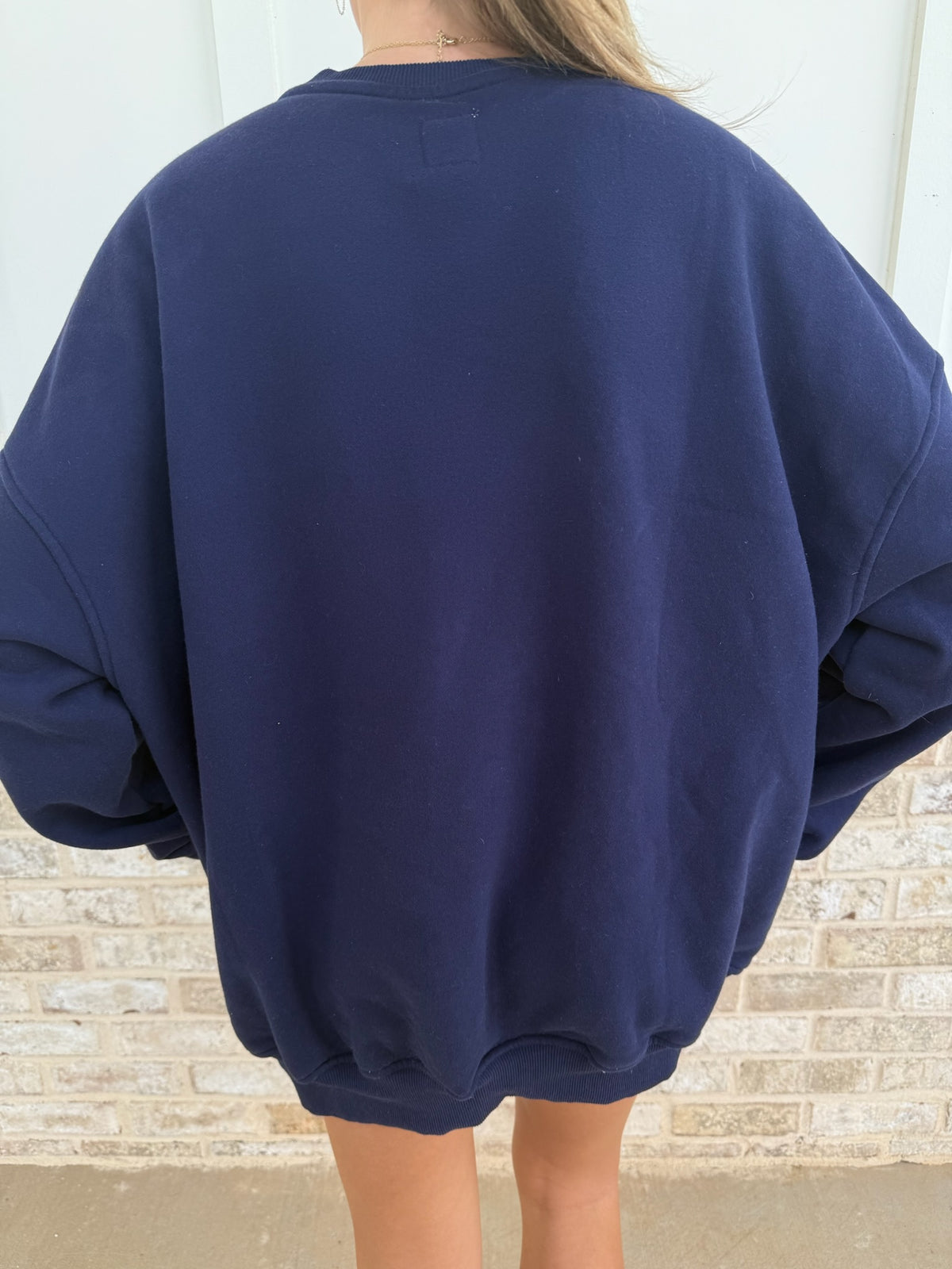 Sunkissed Collegiate Embroider Oversized Crewneck Sweatshirt