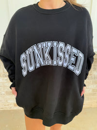 Sunkissed Collegiate Embroider Oversized Crewneck Sweatshirt