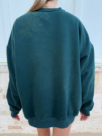 Sunkissed Collegiate Embroider Oversized Crewneck Sweatshirt