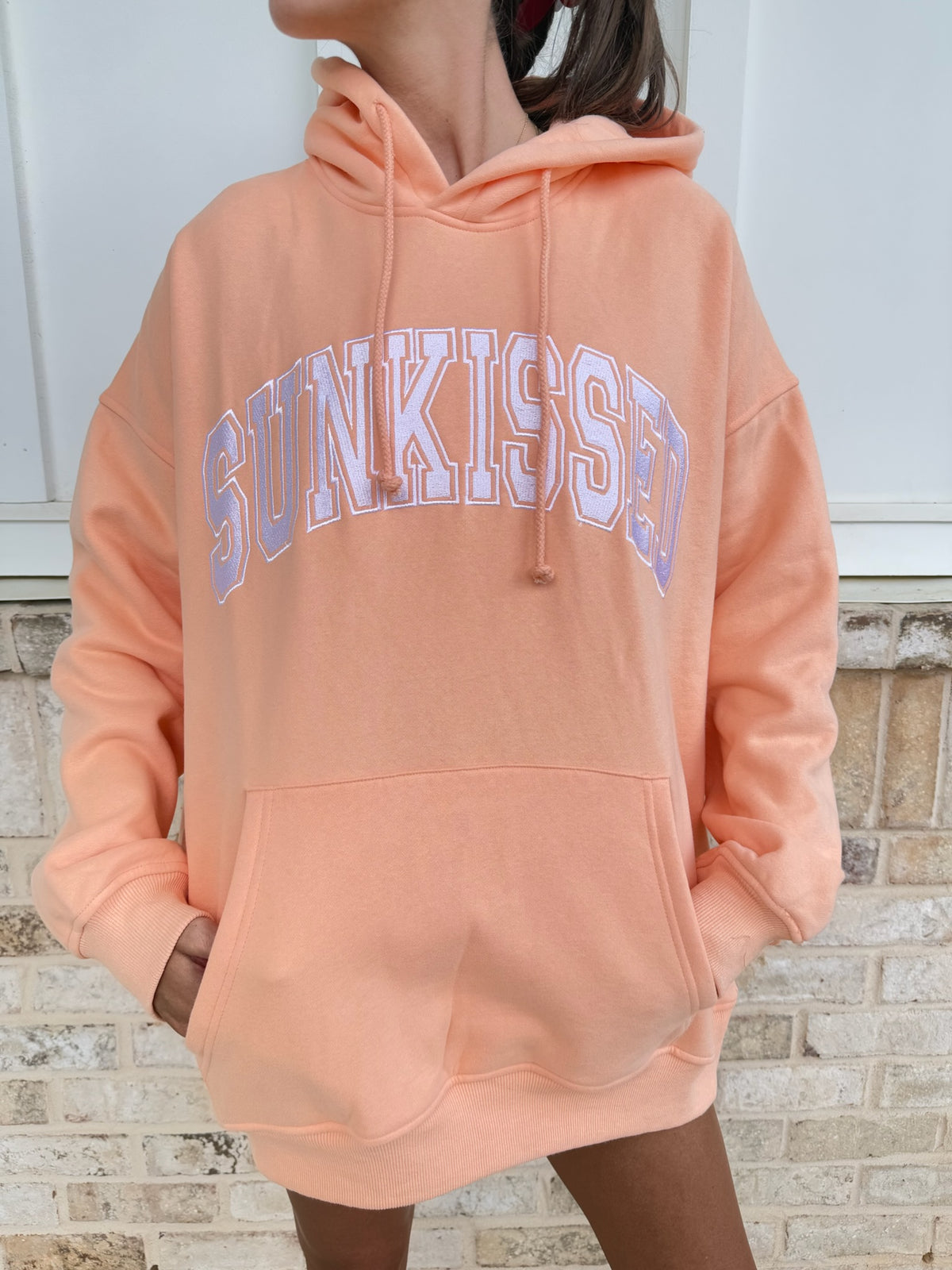 Sunkissed Collegiate Embroider Oversized Hoodie