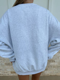 Sunkissed Collegiate Embroider Oversized Crewneck Sweatshirt