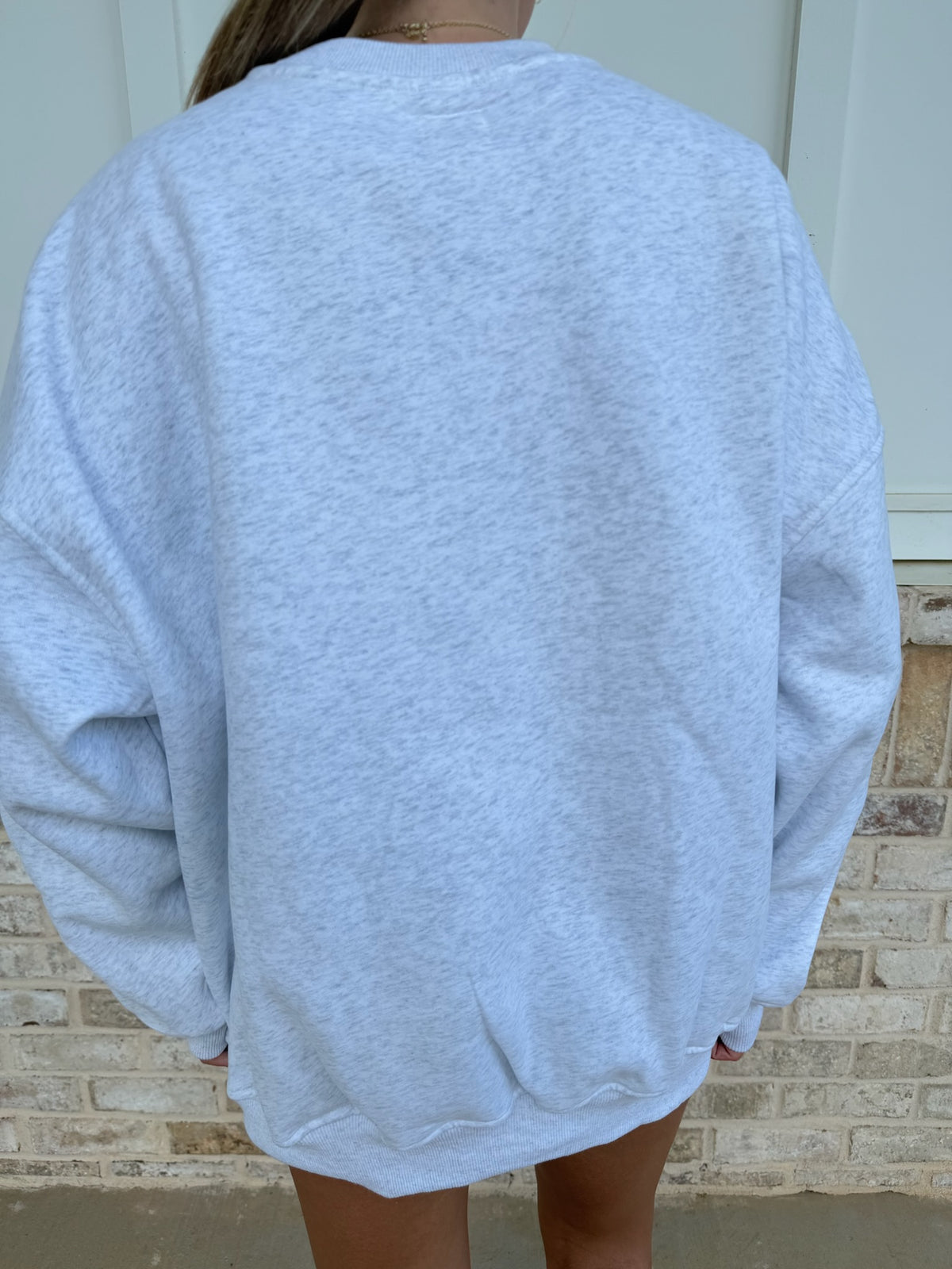Sunkissed Collegiate Embroider Oversized Crewneck Sweatshirt