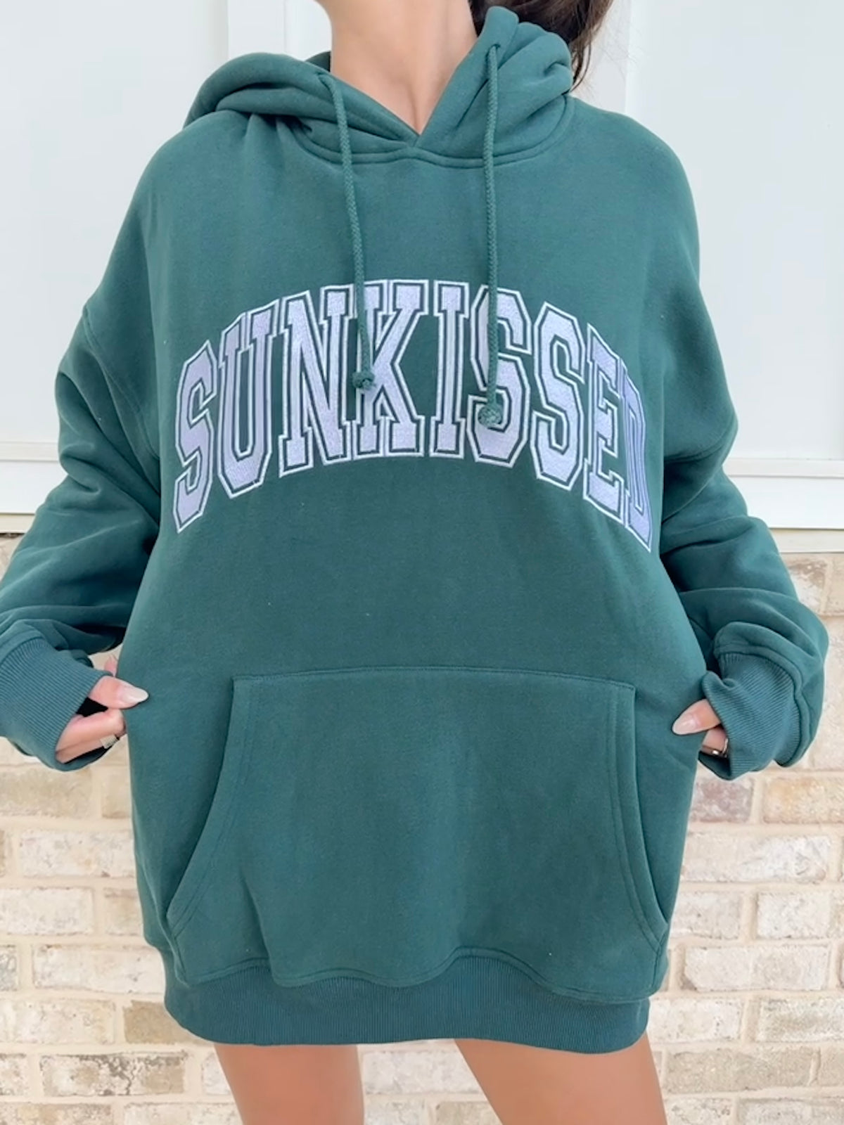 Sunkissed Collegiate Embroider Oversized Hoodie