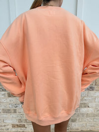 Sunkissed Collegiate Embroider Oversized Crewneck Sweatshirt