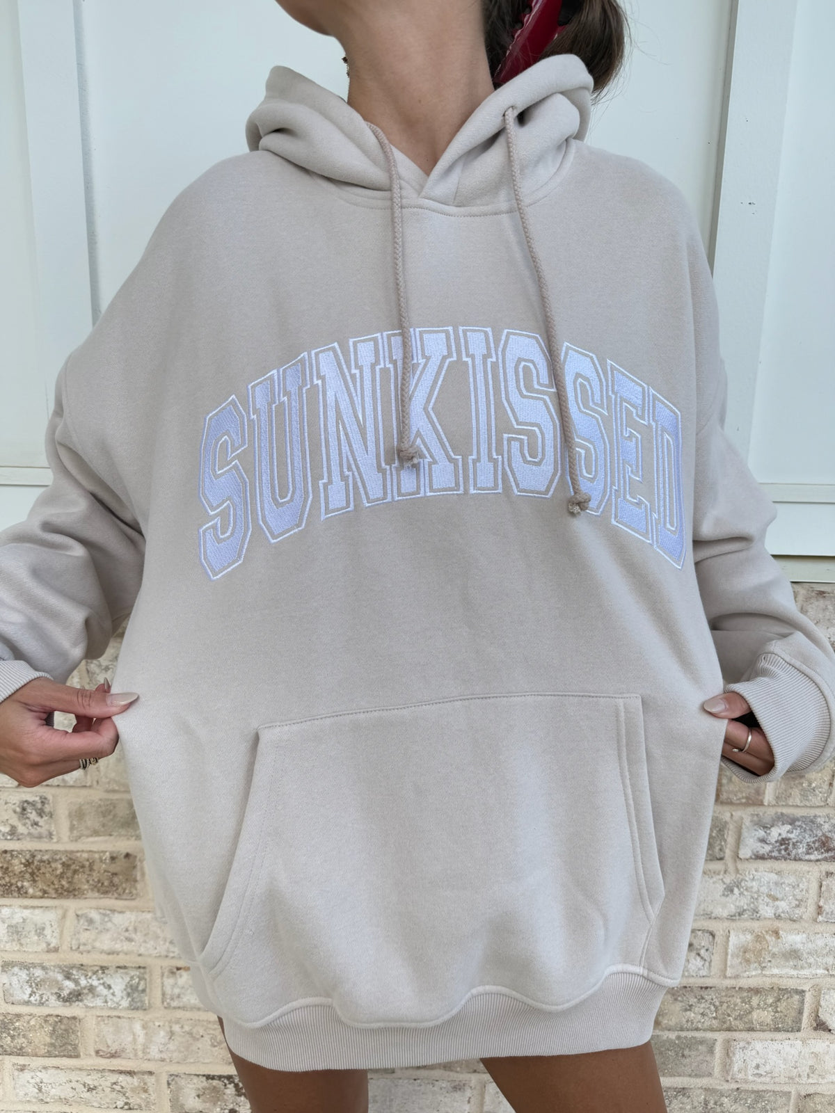 Sunkissed Collegiate Embroider Oversized Hoodie