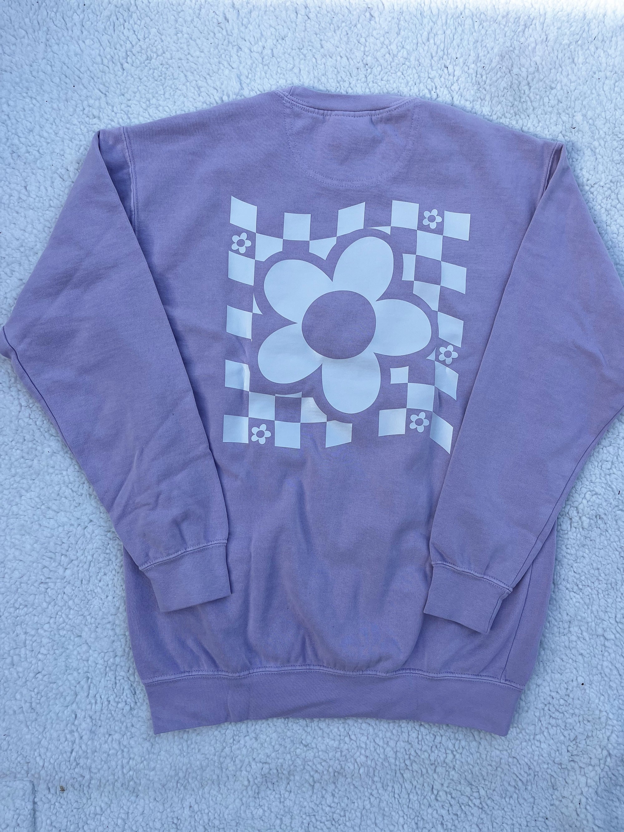 Checkered Flower Sweatshirt